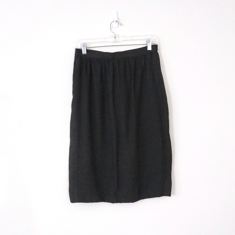 Liz Claiborne speckled black silk skirt with sheen